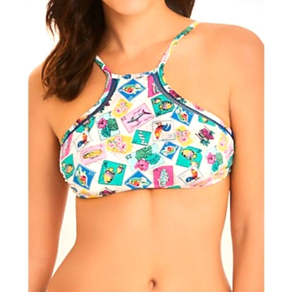 Vera Bradley Other - Vera Bradley Bikini Top Cuban Stamp Size Large NWT
